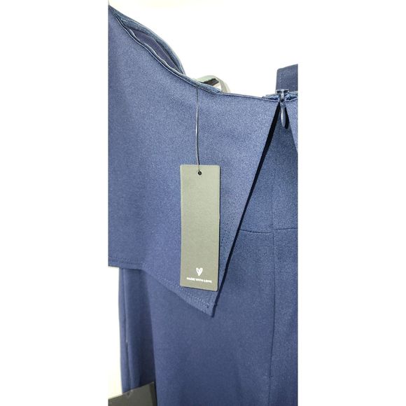 NWT Lulus Power of Love Navy Blue Strapless Jumpsuit Size M - Picture 6 of 9
